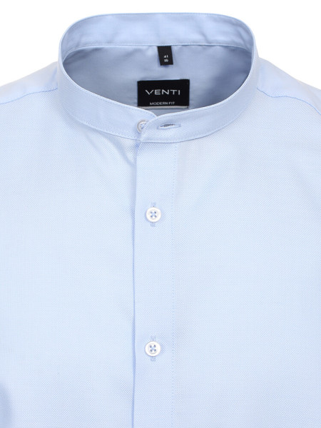 VENTI Regular Fit Chemise Bleu clair Stehkragen Popeline - Vue 1