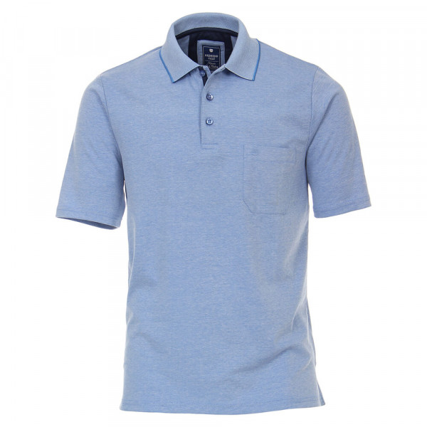 Polo Redmond bleu moyen en coupe classique