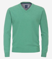 Pull Redmond REGULAR FIT TRICOTÉ vert avec col Encolure en V en coupe classique