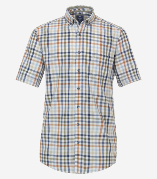 Chemise Redmond REGULAR FIT UNI POPELINE vert avec col Button Down en coupe classique