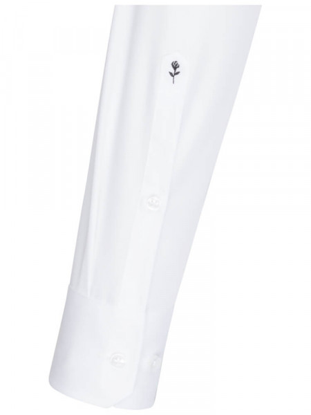 SEIDENSTICKER Slim Fit Chemise Blanc Business Kent Popeline - Vue 1