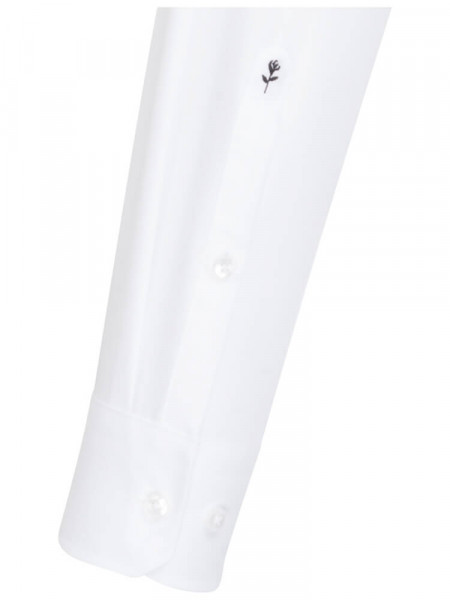SEIDENSTICKER Slim Fit Chemise Blanc Business Kent Popeline - Vue 1