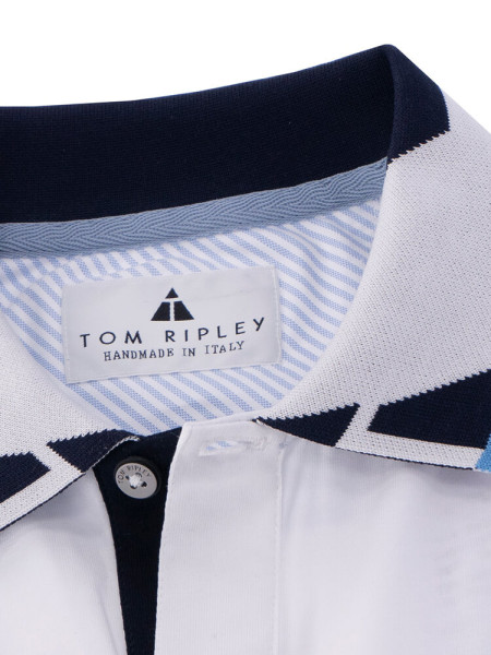 TOM RIPLEY Polo Blanc Extrafeine Qualität - Vue 2