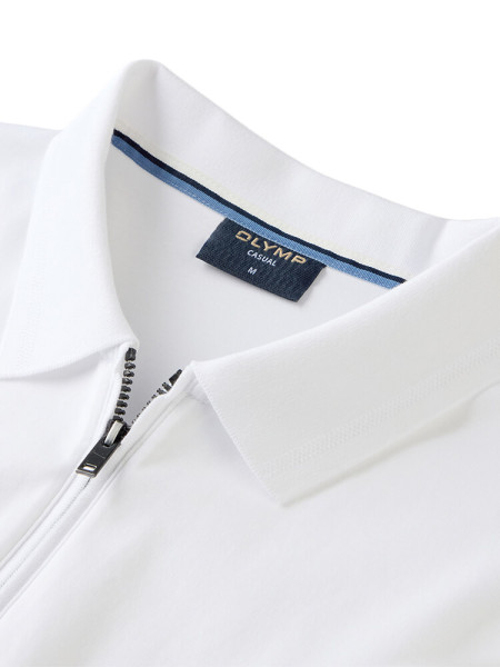 OLYMP Polo Blanc Jersey
