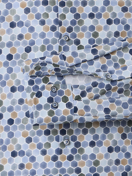 VENTI Regular Fit Chemise Bleu clair Kent Popeline - Vue 2