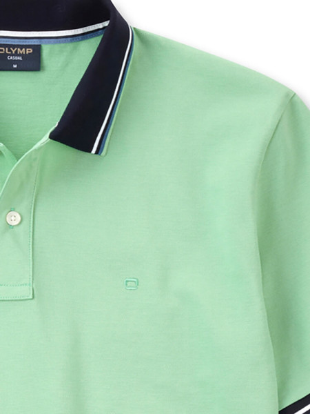 OLYMP Polo Vert Piqué