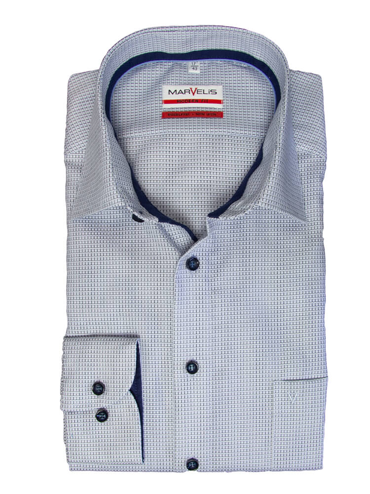 Teal Chemise Col à boutons Homme MARVELiS Slim Tailored Modern Fit Non Fer Coton 
