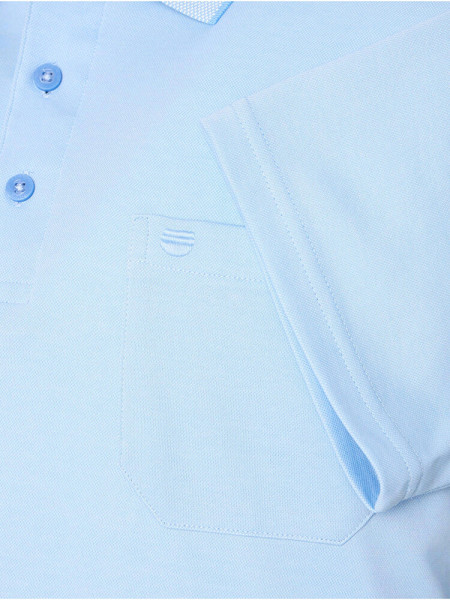 REDMOND Polo Bleu clair Jersey - Vue 2