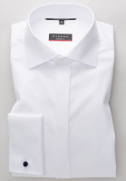 Chemise Eterna MODERN FIT TWILL blanc avec col Classic Kent en coupe moderne