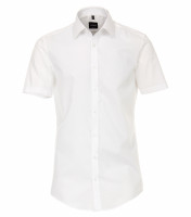 Chemise Venti BODY FIT UNI POPELINE blanc avec col Kent en coupe étroite