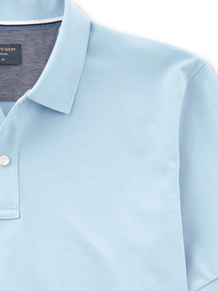 OLYMP Polo Bleu clair Piqué
