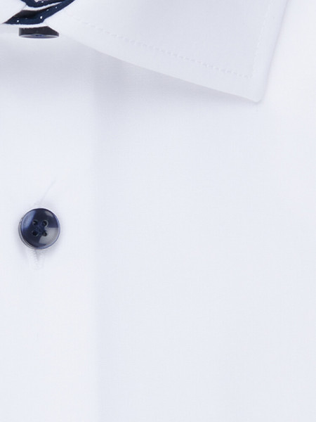 SEIDENSTICKER Slim Fit Chemise Blanc Business Kent Popeline - Vue 3