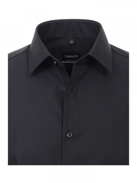 VENTI Regular Fit Chemise Noir Kent Popeline - Vue 1