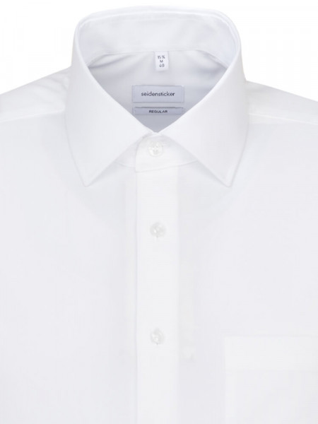 SEIDENSTICKER Regular Fit Chemise Blanc Business Kent Popeline - Vue 2
