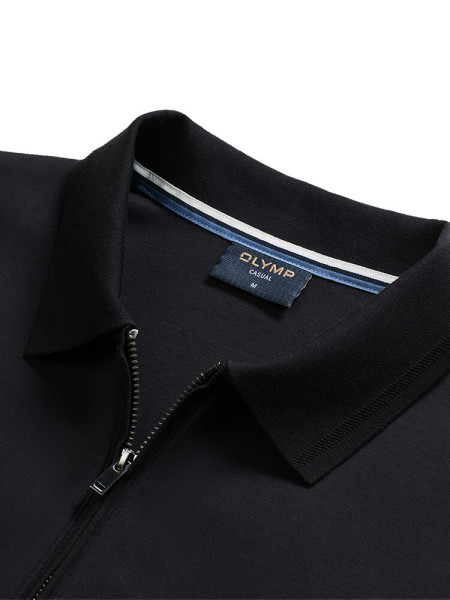 OLYMP Polo Noir Jersey - Vue 1