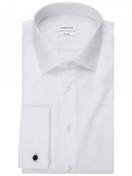 SEIDENSTICKER Tailored Fit Chemise Blanc Business Kent Popeline - Vue 4