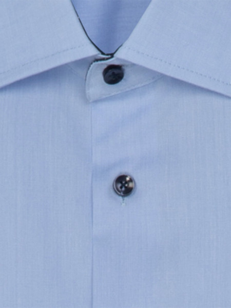 SEIDENSTICKER Slim Fit Chemise Bleu clair Business Kent Fil à Fil