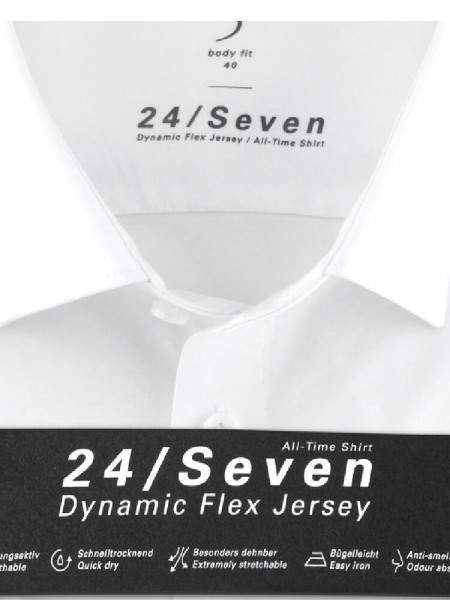 OLYMP Slim Fit Chemise Blanc New York Kent Jersey - Vue 1